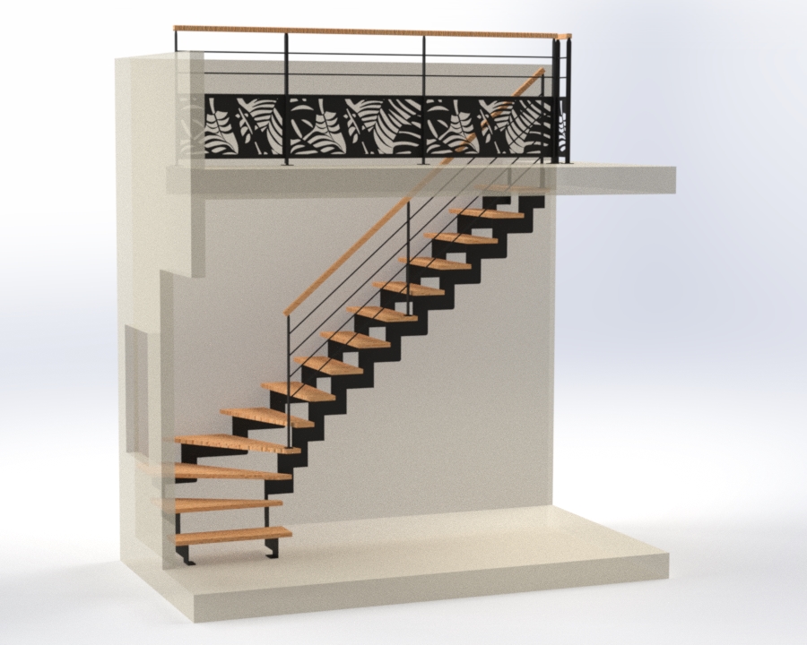 Modélisation 3D d'un escalier GC METAL
