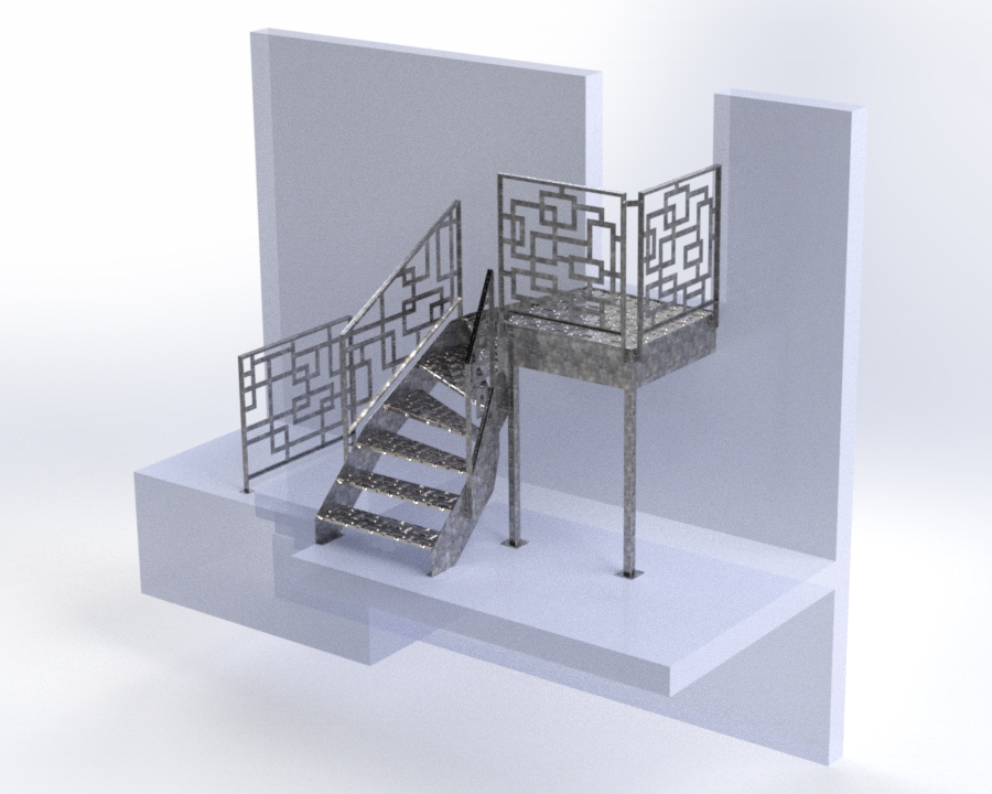 Modélisation 3D d'un escalier