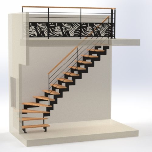 Modélisation 3D d'un escalier GC METAL